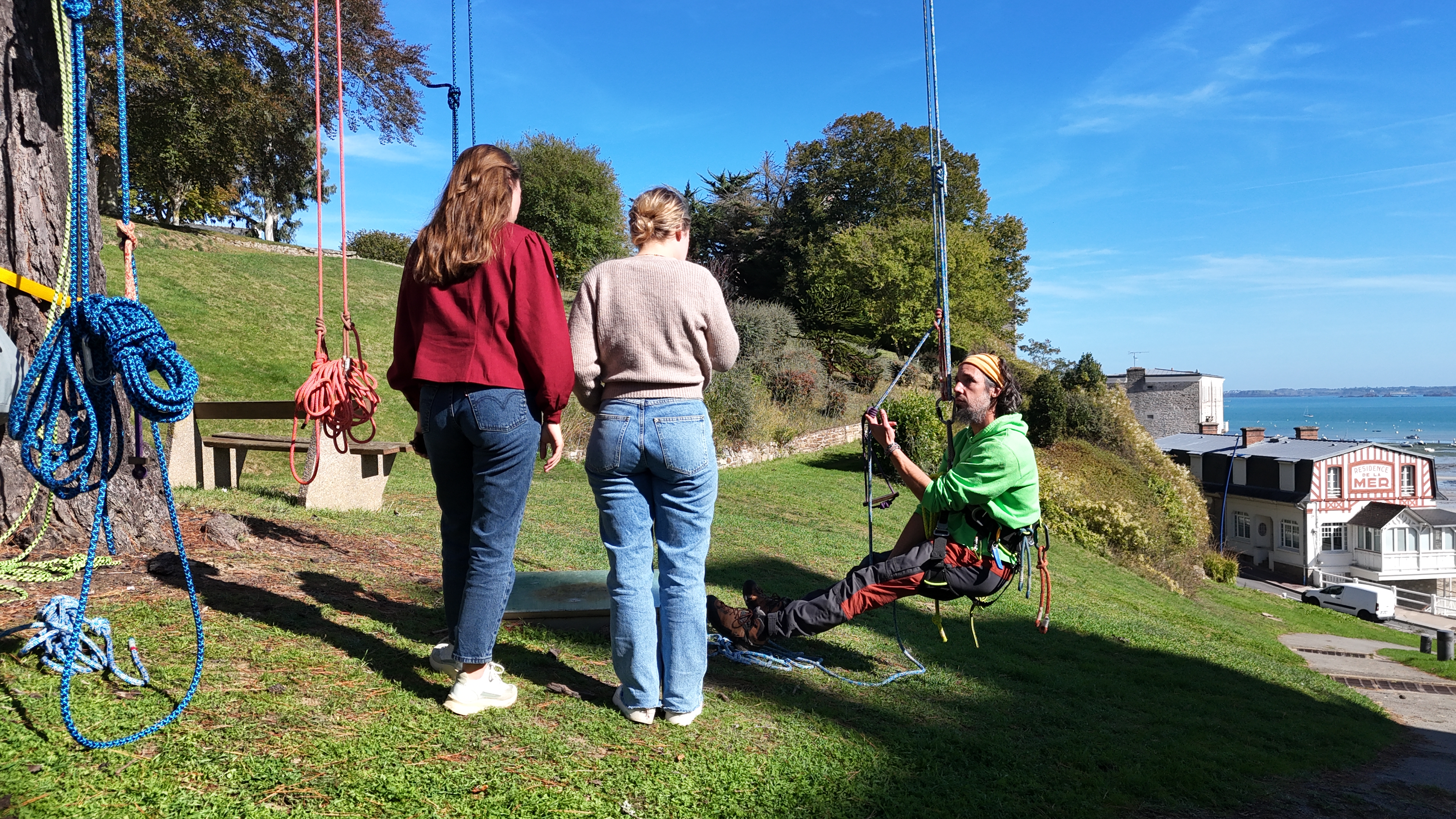 Apéro perché EVG EVJF grimpe d'arbre Bretagne